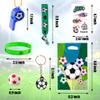 Soccer Party Favors Supplies Set With 80PCS Soccer Theme Birthday Party Decorations Gift Toy Stickers Eraser Silicone Wristbands Soccer Ball Keychains Whistle Prefect for Football Party Gifts Bags view 3