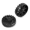 Yinpecly RC Car Wheel 40mm Dia Rubber RC Drift Cars Tires Set for DIY RC Car Truck Boat Helicopter Model Black 2PCS view 1