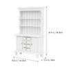 Beaupretty Dollhouse Bookcase Wooden Book Shelves Wooden case Shelf Holder Cupboard Shelf 1/12 Dollhouse Furniture/Dollhouse Furniture Case Cabinet White Mini Bamboo view 2