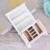 Beaupretty Dollhouse Bookcase Wooden Book Shelves Wooden case Shelf Holder Cupboard Shelf 1/12 Dollhouse Furniture/Dollhouse Furniture Case Cabinet White Mini Bamboo view 3