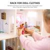jojofuny Mini Doll Clothes Hangers 50Pcs Plastic Doll Outfit Racks for 12 Inch Dolls Lightweight Clothes Holder Accessories for Dollhouse Organization view 2