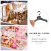 jojofuny Mini Doll Clothes Hangers 50Pcs Plastic Doll Outfit Racks for 12 Inch Dolls Lightweight Clothes Holder Accessories for Dollhouse Organization view 4