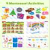 Coogam Preschool Magnetic Busy Book, 9 Themed Stickers Toys Fine Motor Skills Learning Binder Quiet Book Montessori Toys for Kids Toddlers Home Kindergarten view 2