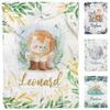 AVIClothes Customized Baby Boy Blanket, Personalized Baby Boy Lion Blankets - Baby Blanket with Name for Baby Boy, 30''x40'', Fleece, Swaddle, Full view 1