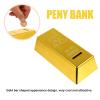 Golden Bar Coin Bank Piggy Bank Money Box Luxury Style Coin Saving Box with Removable Stopper for Home and Office Decor view 2