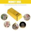 Golden Bar Coin Bank Piggy Bank Money Box Luxury Style Coin Saving Box with Removable Stopper for Home and Office Decor view 3