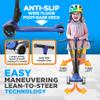 Hurtle Kids Scooter - Child Toddler Kick Scooter Toy - 3 Wheel Scooter with Adjustable Height, Anti-Slip Deck, Flashing Wheel Lights, for Boys/Girls 3-10 Year Old (Blue) view 4