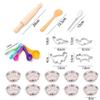 Yiju 25x Pretend Play Costume Set Outfit Dress Accessories Cooking Baking Cute Learn Playset Baking Tools Kitchenware for Birthday view 2