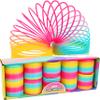 The Dreidel Company Plastic Multicolor Coil Spring, Goody Bag Fillers, Party Favor for Kids, 3" Inches (80mm) (10-Pack) view 4