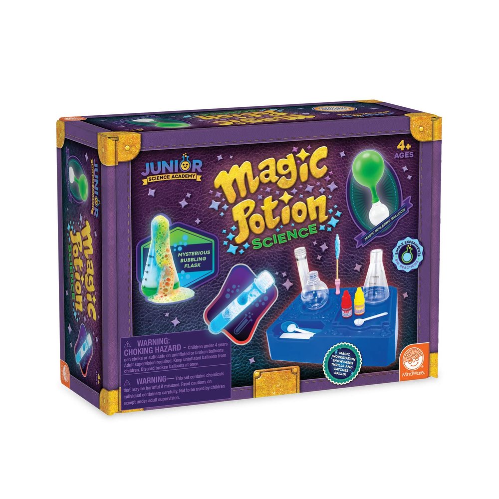 MindWare Junior Science Academy: Magic Potion Science Chemistry Set  5 Amazing Beginning Kids Science Experiments for Kids Ages 4 & Up  Fun Science Lessons for Home or School