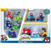 Marvel's Spidey and his Amazing Friends SNF0046 10-Pack-2 Mini Vehicle Assortment Including, Ghost Spider, Miles, Hulk, and More-Toys Featuring Your Friendly Neighbourhood Spideys, Multi view 1