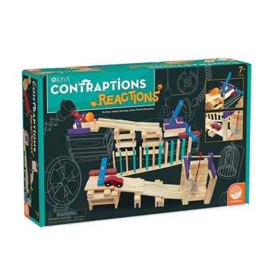 MindWare KEVA Contraptions Reactions Planks Building Toy - 178 KEVA Building Planks (191 Piece Set) - Free-Form Wood Building Set for Kids to Create Their Own Ball Maze Ages 7 & Up
