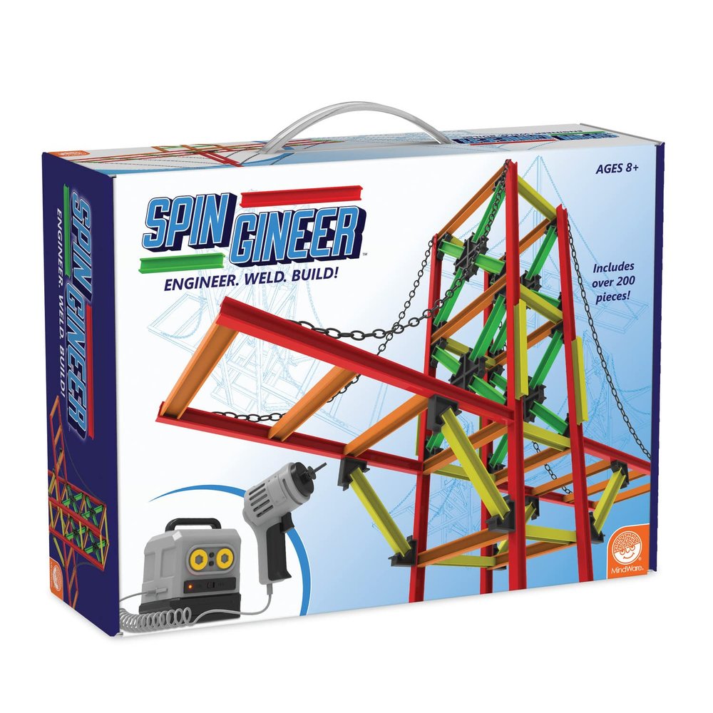 MindWare Spin-Gineer Engineering Activity for Kids Ages 8 & Up Includes Over 200 Pieces