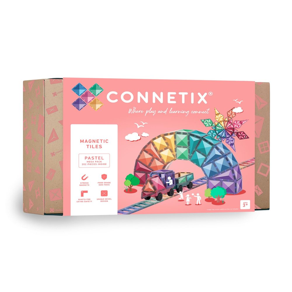Connetix Pastel Mega Pack, 202 Pieces