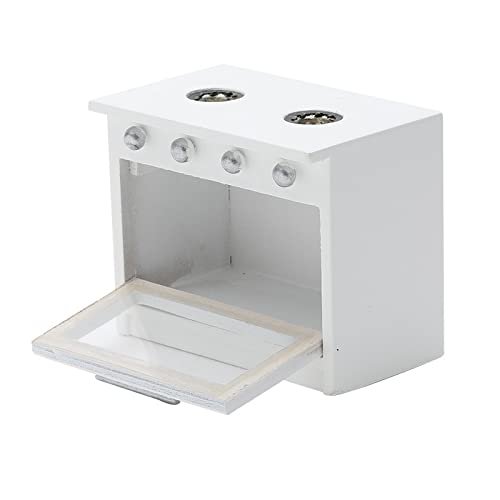 Dollhouse Miniature Stove Wooden Furniture Model Oven 1:12 Scale Kitchen Accessory Cooking Cabinet Scenery Cooker Home Appliance DIY Supplies