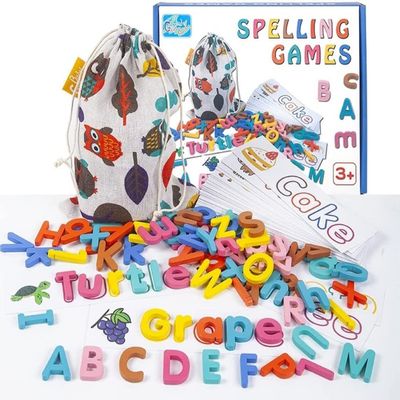 Deerbb English Alphabet Letters Spelling Game Children's Early Learning Education Educational English Card Matching Word Flash Card Toy