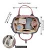MOMIGO Diaper Bag Backpack- Baby Waterproof Multi-Function Mini Smart Diaper Bag Backpack With Insulation Pocket Baby Messenger for Outdoor & Working Mothers, Small Size (Pink) view 2