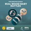 Baby Fanatic Wood Rattle 2 Pack - NFL Detroit Lions - Officially Licensed Baby Toy Set view 3