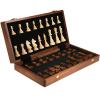 2 in 1 Folding Wooden Chess Set for Adults Kids/Chess Pieces Box, 3in King Height Chess Pieces / 15 inch Unique Chess Board and Chess Boards Game for Kids Mens view 1