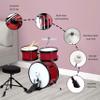 CB SKY 5-piece Kids/Junior Drum Set 13" bass drum/Beginner (Standard) /Kids musical toys, musical instrument (Red) view 2