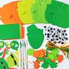 24 Sets St. Patrick's Day Decorations Owl Shamrock Ornaments DIY St. Pat's Craft Kits Assorted Owl Four-Leaf Clover Irish Lucky Shamrock Foam Stickers for Kids Classroom Home Activity Gift Art Project view 3