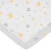 American Baby Company 100% Natural Cotton Fitted Pack and Play Sheet 39" x 27" - Soft & Breathable Pack N Play Sheet for Playpen, Playard & Mini Crib Mattress, Golden Yellow Star, for Boys & Girls view 1