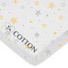 American Baby Company 100% Natural Cotton Fitted Pack and Play Sheet 39" x 27" - Soft & Breathable Pack N Play Sheet for Playpen, Playard & Mini Crib Mattress, Golden Yellow Star, for Boys & Girls view 2