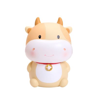 Cute Cow Piggy Bank, Gifts for Birthday, Christmas, Baby Shower, Nursery Decor (Color : A, Size : Small)