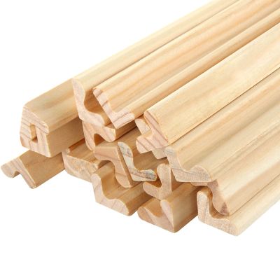 RHBLME 20 Pack Wooden Scrabble Tile Holders, Letter Replacement Racks Word Tray for Crafts, Game Stands, Mexican Train, Mahjong, and More