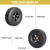 FriHobby Aluminum 1.0 Beadlock Wheels and Tires for Axial SCX24 Deadbolt C10 Jeep Wrangler Bronco Gladiator 1/24 RC Crawler Car Upgrades (4-Pack) view 2