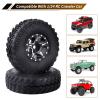 FriHobby Aluminum 1.0 Beadlock Wheels and Tires for Axial SCX24 Deadbolt C10 Jeep Wrangler Bronco Gladiator 1/24 RC Crawler Car Upgrades (4-Pack) view 3