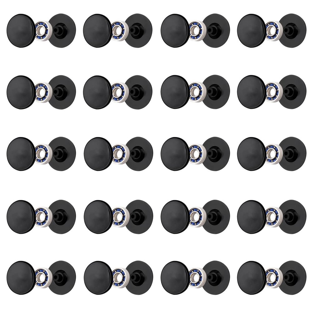 20 Pack Fidget Spinner Bearing and Cap Replacement Set, Chrome Steel Bearing Balls, High Speed 13mmx7mmx4mm Bearings Single Sealed Small Bearings for Fidget Spinner