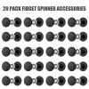 20 Pack Fidget Spinner Bearing and Cap Replacement Set, Chrome Steel Bearing Balls, High Speed 13mmx7mmx4mm Bearings Single Sealed Small Bearings for Fidget Spinner view 4