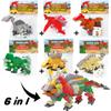 WODMAZ 24 Packs Valentines Day Cards with Dinosaur Building Blocks, Valentines Dinosaur Toys Set for Kids Classroom Exchange Gifts, Valentine Party Favor, Valentine's Greeting Cards view 3