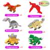 WODMAZ 24 Packs Valentines Day Cards with Dinosaur Building Blocks, Valentines Dinosaur Toys Set for Kids Classroom Exchange Gifts, Valentine Party Favor, Valentine's Greeting Cards view 4