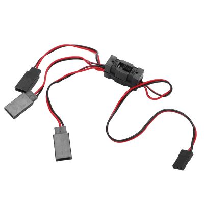 Drfeify RC Car Y Line Adapter with Switch, JR to JST S91, Plastic, Approx. 370mm / 14.6in
