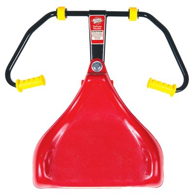Deluxe Roller Racer; Our Best Sit-Skate Scooter ~ an Ingenious Innovation; Race and Roll, Zig and Zag, Twist and Turn Indoors and Out Without Batteries or Pedals (Red)