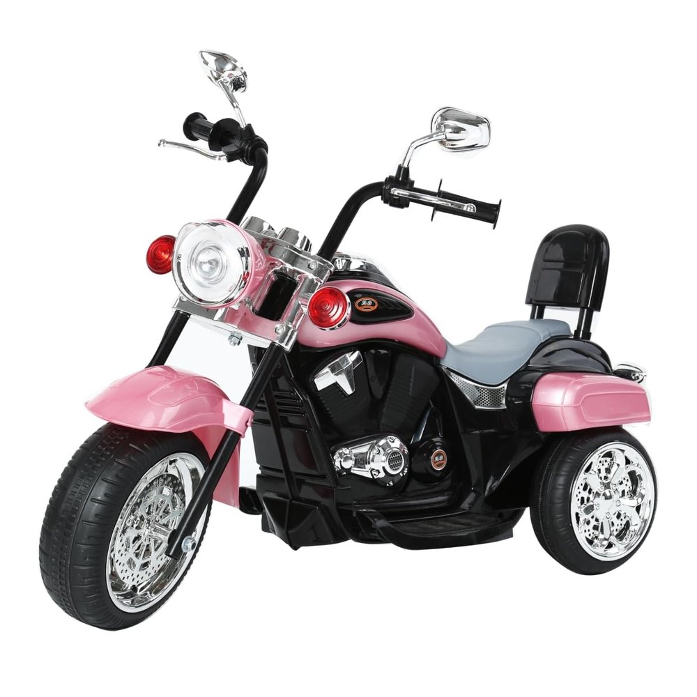 Freddo Toys Toddler Kids 6V Battery Powered Electric Chopper-Style Motorcycle Ride-On Trike Toy for Ages 3 to 6 Years, Pink