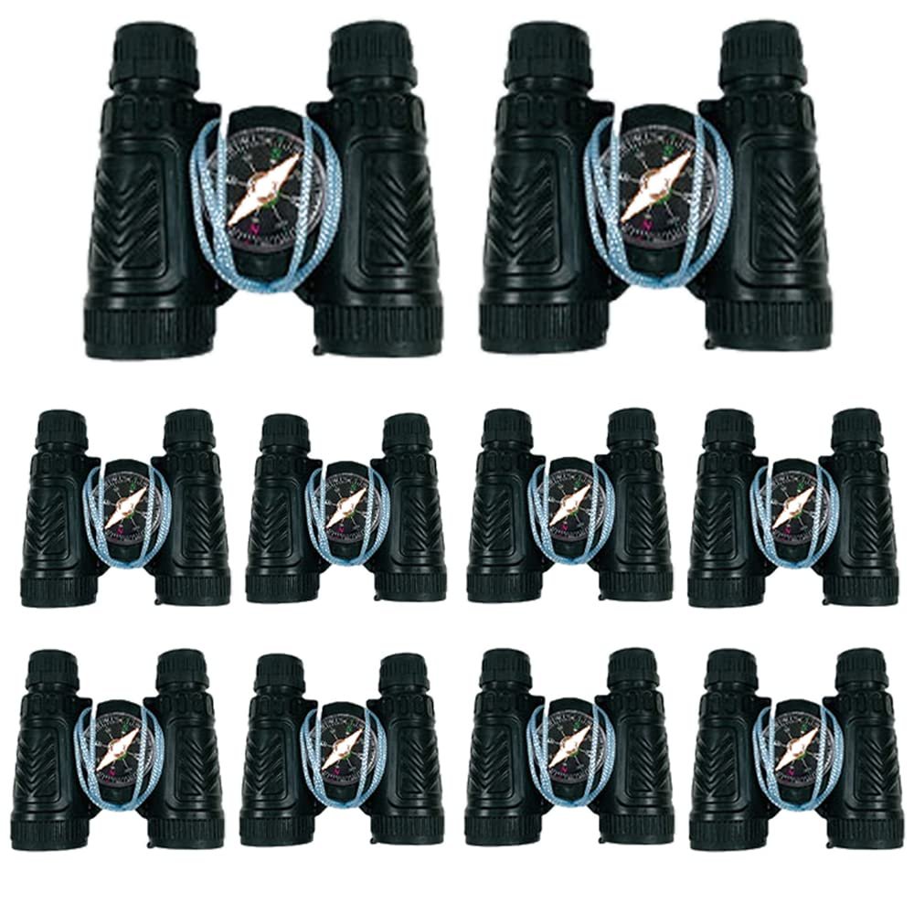 10PCS Monocular Telescope with Compass Pirate Role Play Camping Compact Binoculars Kids Telescope Educational T Camping Birthday Pirate Party Favors