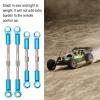 Dilwe RC Pull Rod Set, Aluminium Alloy Long and Short Pull Rod Steering Servo Linkages Tie Rod for 1/14 RC Car RC Car Parts RC Accessories(Blue) view 2