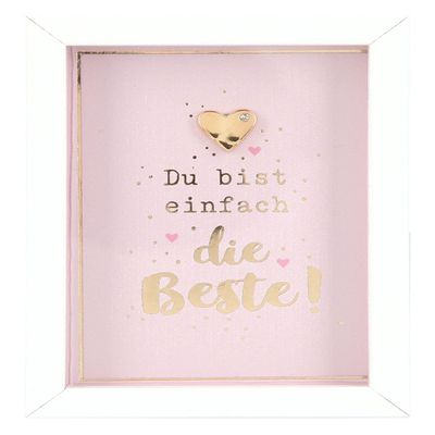 Depesche Compliment Photo Frame - White - 3.3" x 2.3" x 0.75" (11625-013)