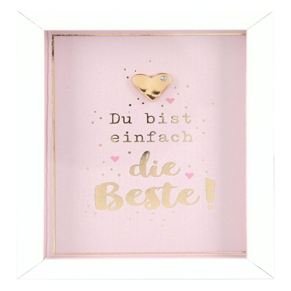 Depesche Compliment Photo Frame - White - 3.3" x 2.3" x 0.75" (11625-013)