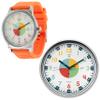 OWLCONIC Telling Time Teaching Clock - Bundled with Kids Watch. Learn to Tell Time Resources. Orange view 1