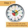 OWLCONIC Telling Time Teaching Clock - Bundled with Kids Watch. Learn to Tell Time Resources. Orange view 2