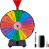 Hooomyai 12 Inch Heavy Duty Spinning Prize Wheel with Iron Base Stand, 12 Slots Tabletop Spin Wheel Spinner with Dry Erase Markers and Eraser for Classroom Trade Show Carnival Party Games view 1