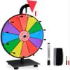 Hooomyai 12 Inch Heavy Duty Spinning Prize Wheel with Iron Base Stand, 12 Slots Tabletop Spin Wheel Spinner with Dry Erase Markers and Eraser for Classroom Trade Show Carnival Party Games view 3