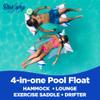BASMARY Pool Hammock Floats - Adult Pool Float - 2Pack Swimming Hammock - Inflatable Cup Holders & Travel Bag Included view 4