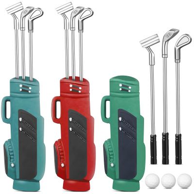 3 Pcs Mini Golf Sports Set 1:12 Miniature Dollhouse Accessories Golf Club Toy Set for Dollhouse Decoration Realistic Miniature Accessories for Kids Durable House
