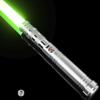 CUSTOM SABER RGB Light Saber 12 Colors Changing,4 Set Sound Fonts Metal Hilt Light Saber, Rechargeable, Support Dueling, Volume Adjustable Light Sabers for Adults with Convertec Wheel-Silver view 1