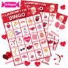 Valentines Day Large Size Bingo Game Card for Kids/Adults, 24 Players - Valentine Game for Family/School Classroom/Large Group, Valentine Party Favor for Boy/Girl view 1